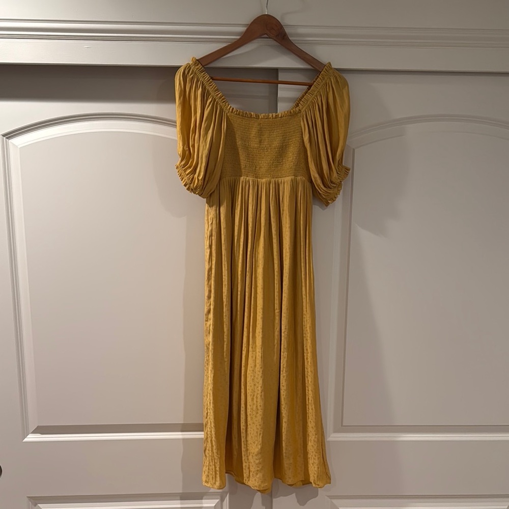Hatch Yellow Off-Shoulder Midi Dress #114 - Picture 2 of 2